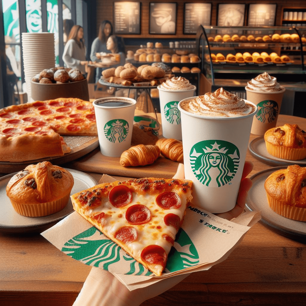 "Indulge in the Unexpected: Starbucks Pizza Now Available!"